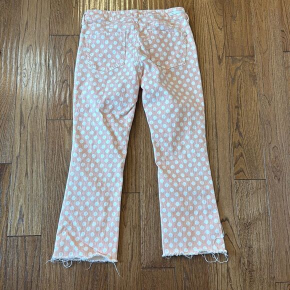 Anthropologie Pilcro the Leterpress polka dot high rise bootcut jeans 28 - Picture 11 of 14